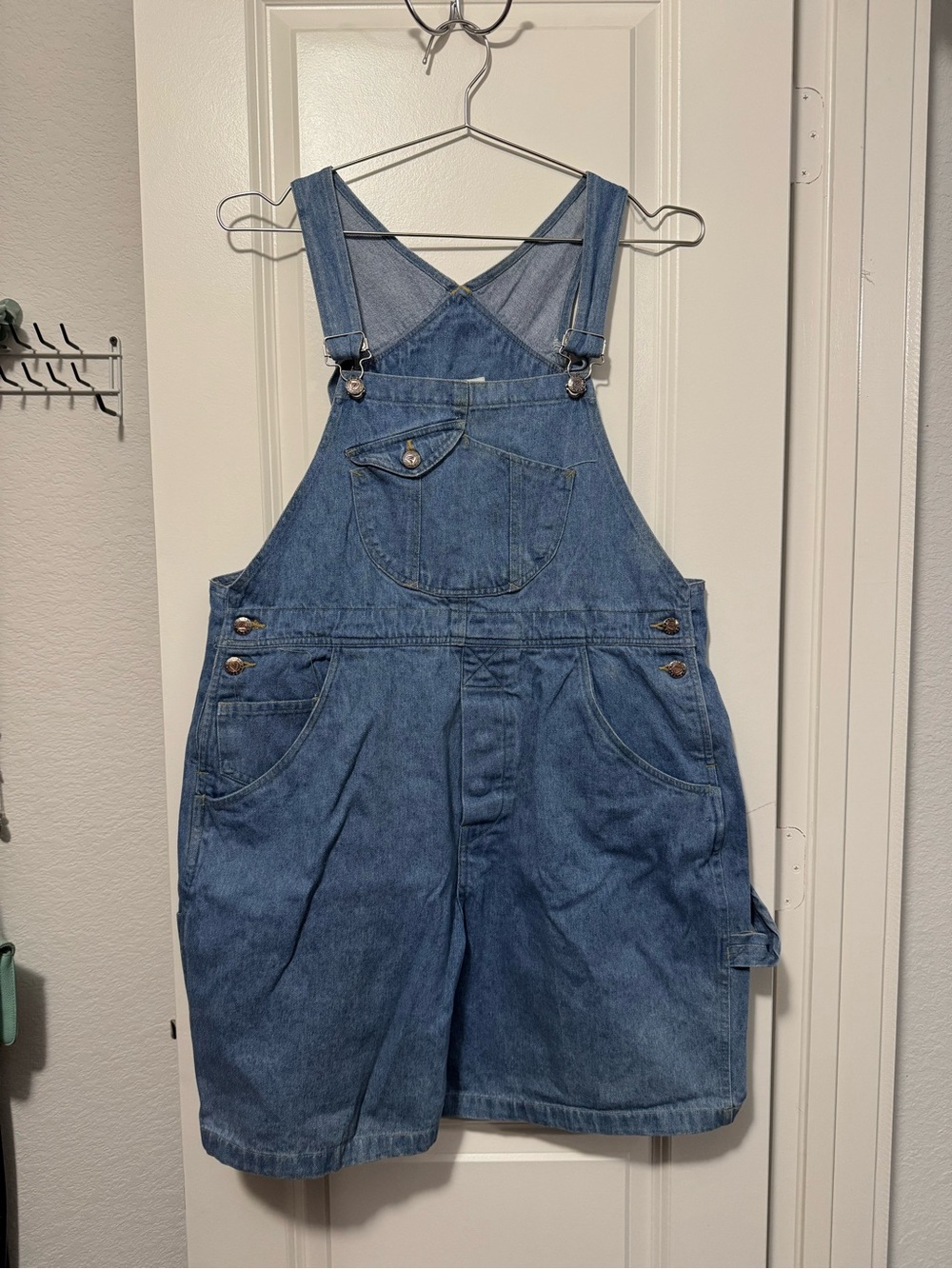 Vintage Venezia Blue Denim Overall Shorts